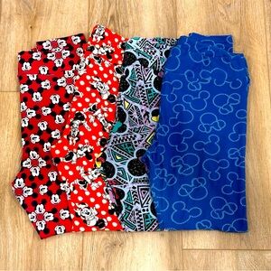 Set of 4 Disney Mickey & Minnie Lularoe TC Tall & Curvy leggings